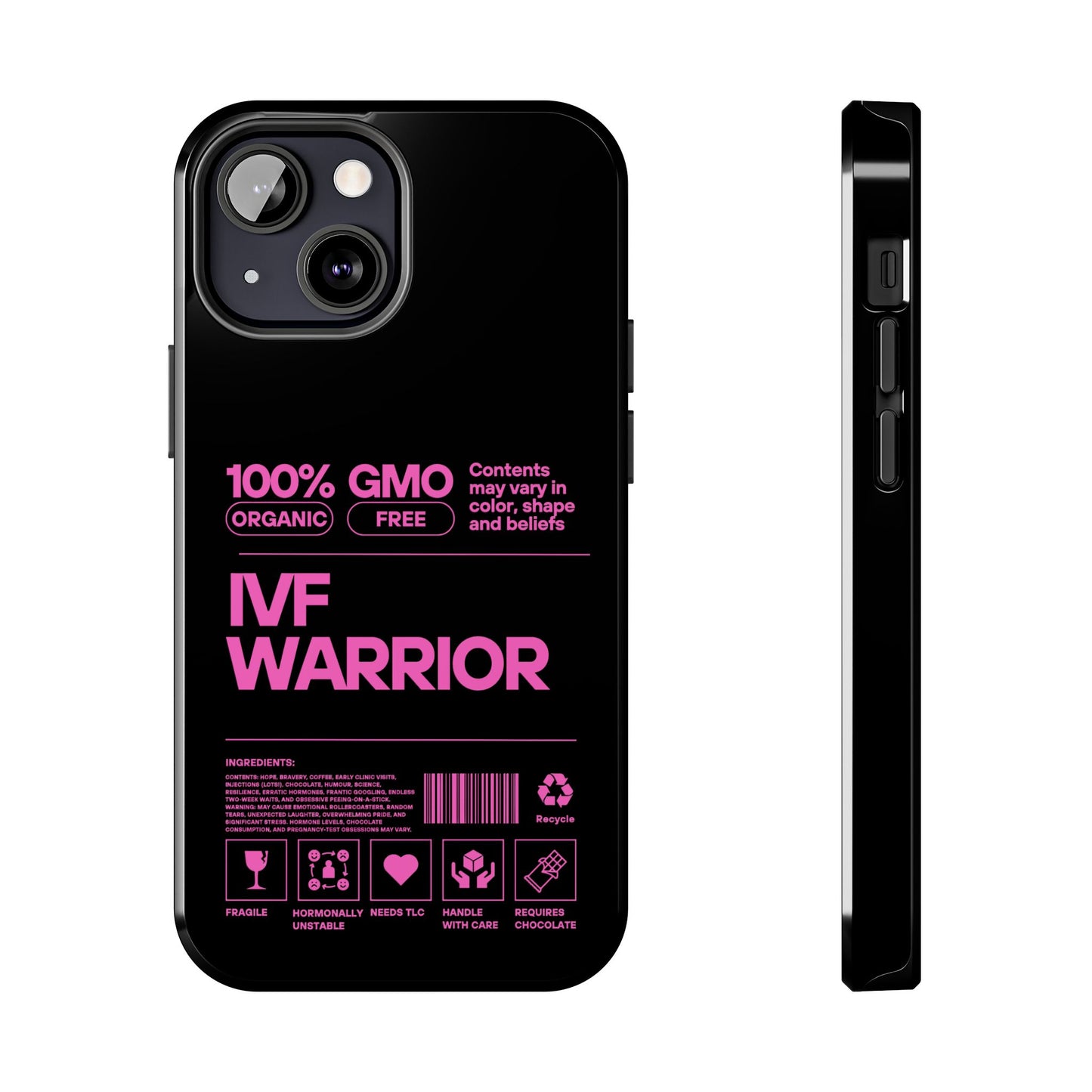 IVF Warrior Tough Phone Case - Empowering Gift for Fertility Journey, IVF Support, Organic Design, Personalized Cases, Motivational Art