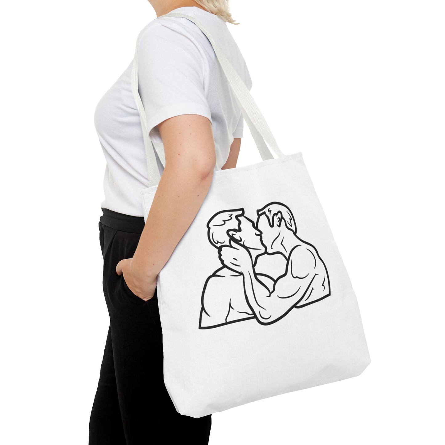Queer Men Kissing Tote Bag