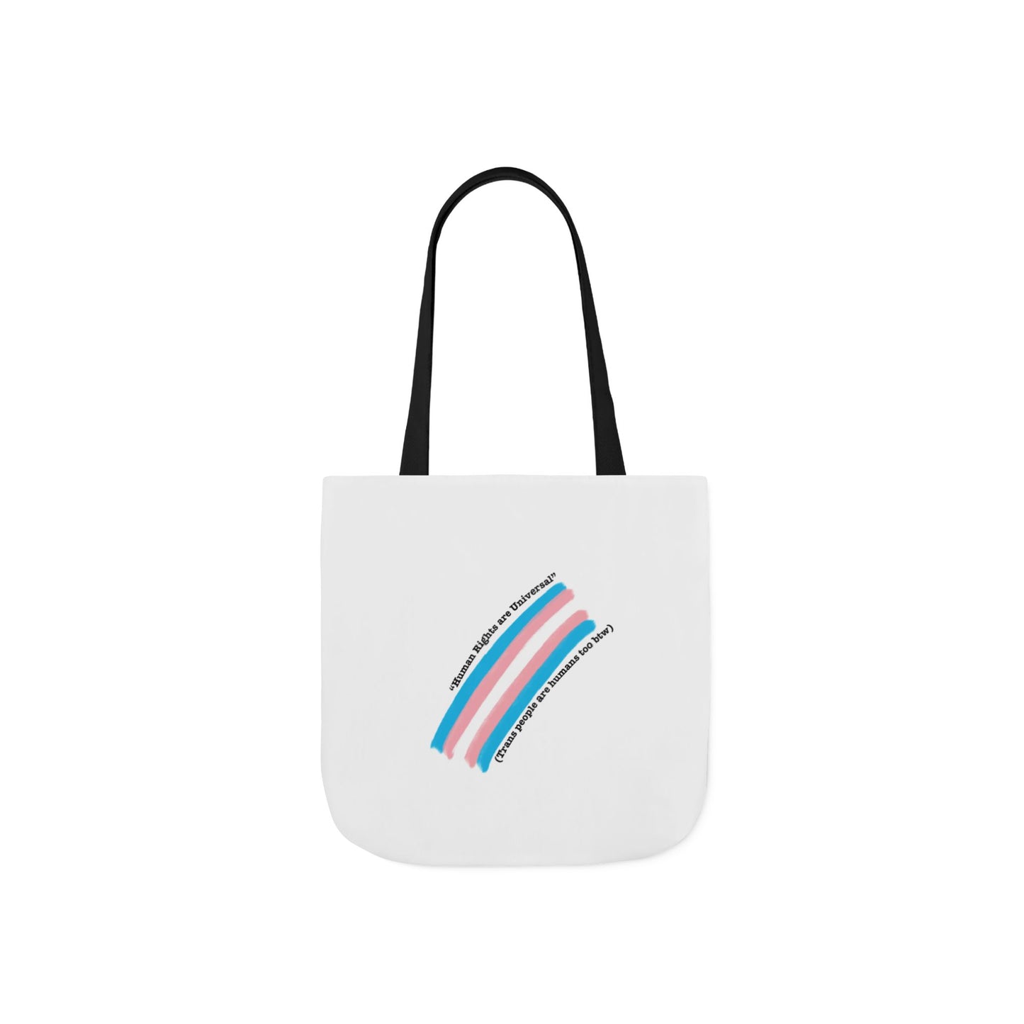 Trans Pride Canvas Tote Bag with 5-Color Straps - Eco-Friendly & Stylish