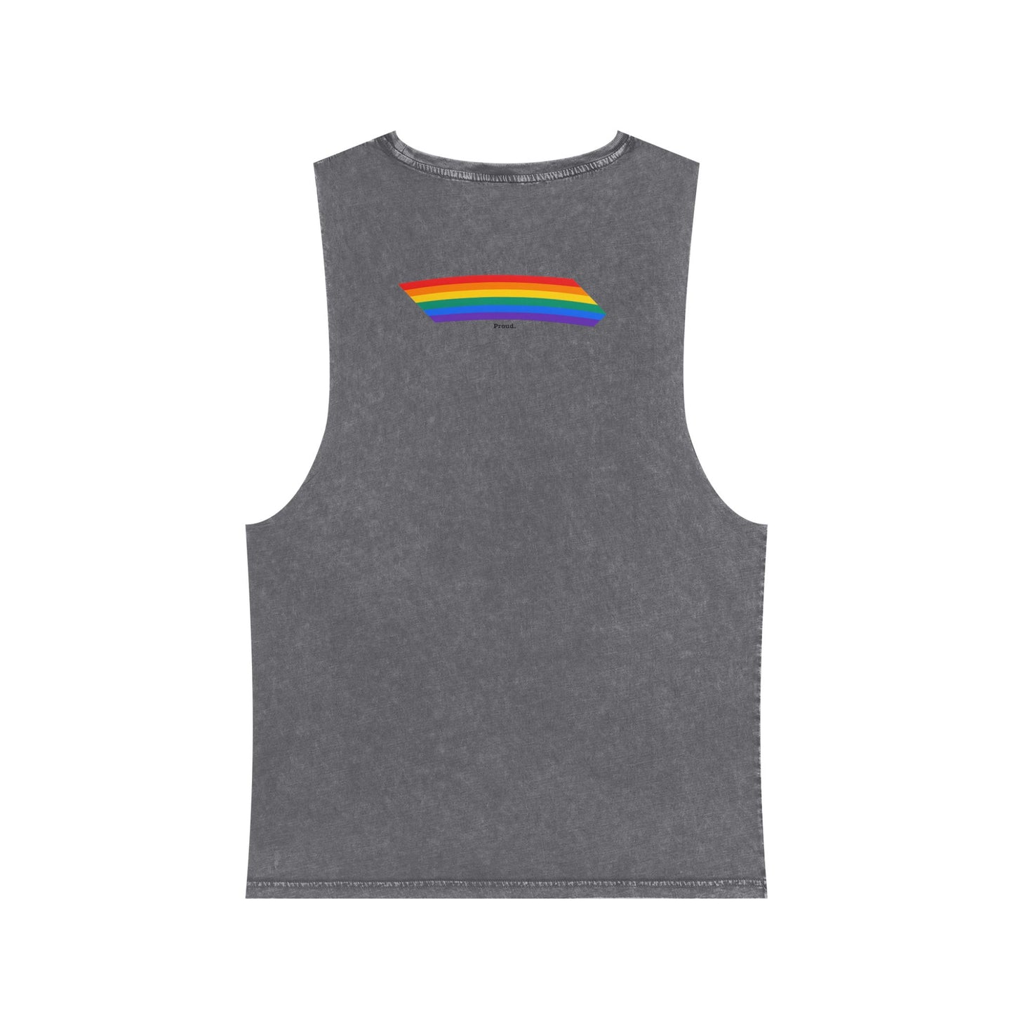 Unisex Stonewash Rainbow Pride Tank Top - Pride Apparel, Summer Essential