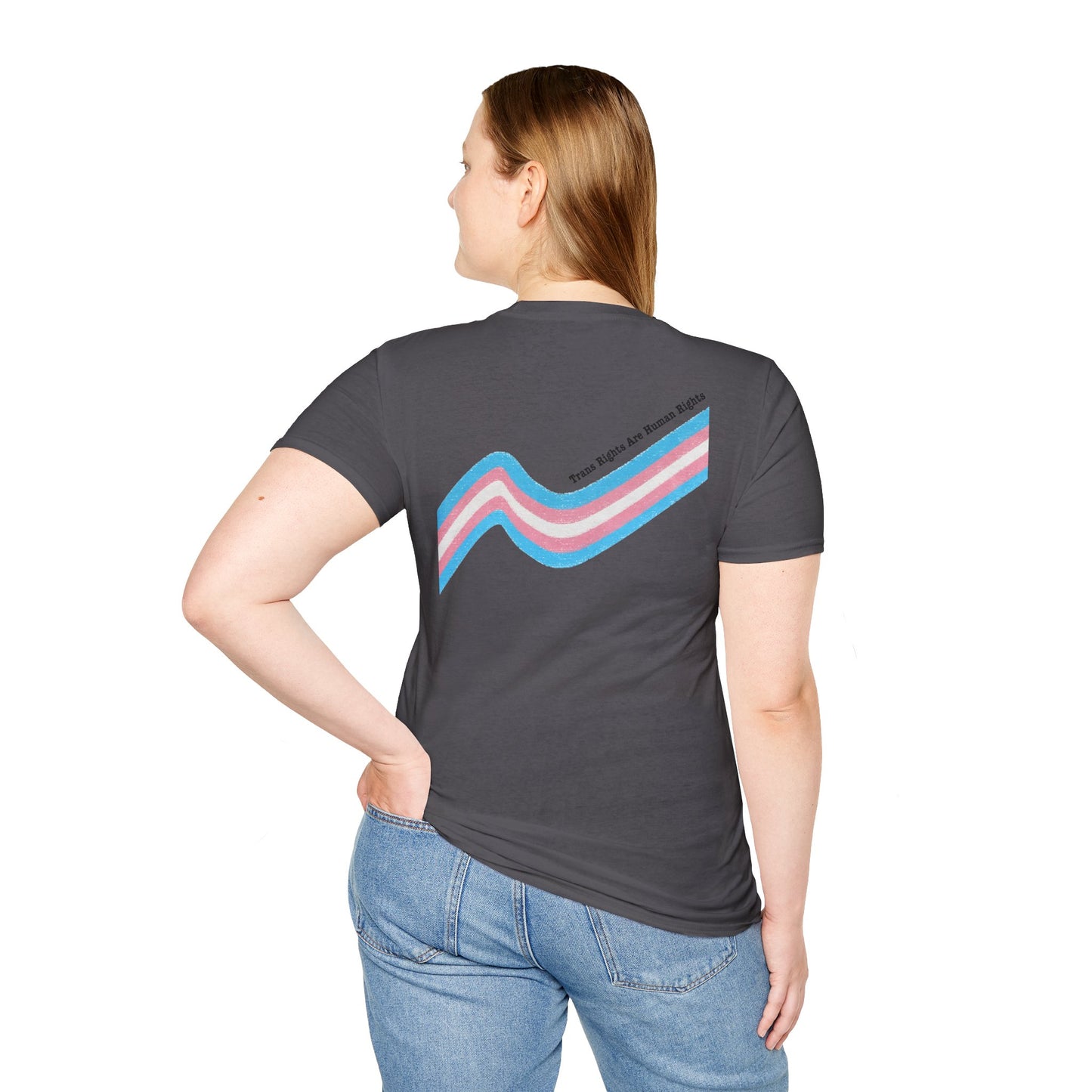 Unisex Softstyle T-Shirt - Trans Rights are Human Rights, Human Rights are Universal, LGBTQ+ Pride, Comfortable Casual Wear