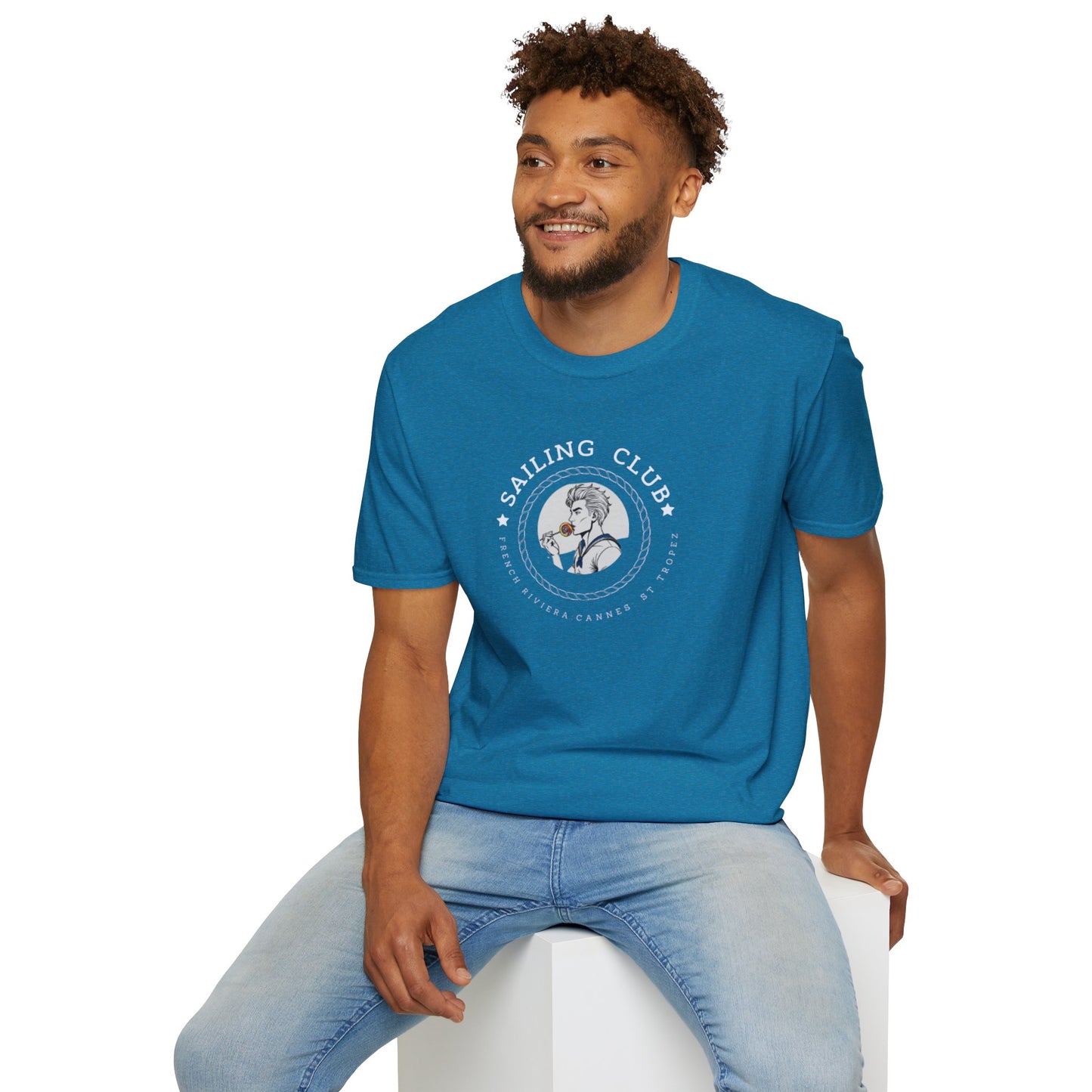 QUEER Sailing Club Unisex Softstyle T-Shirt - Fun Nautical Graphic Tee