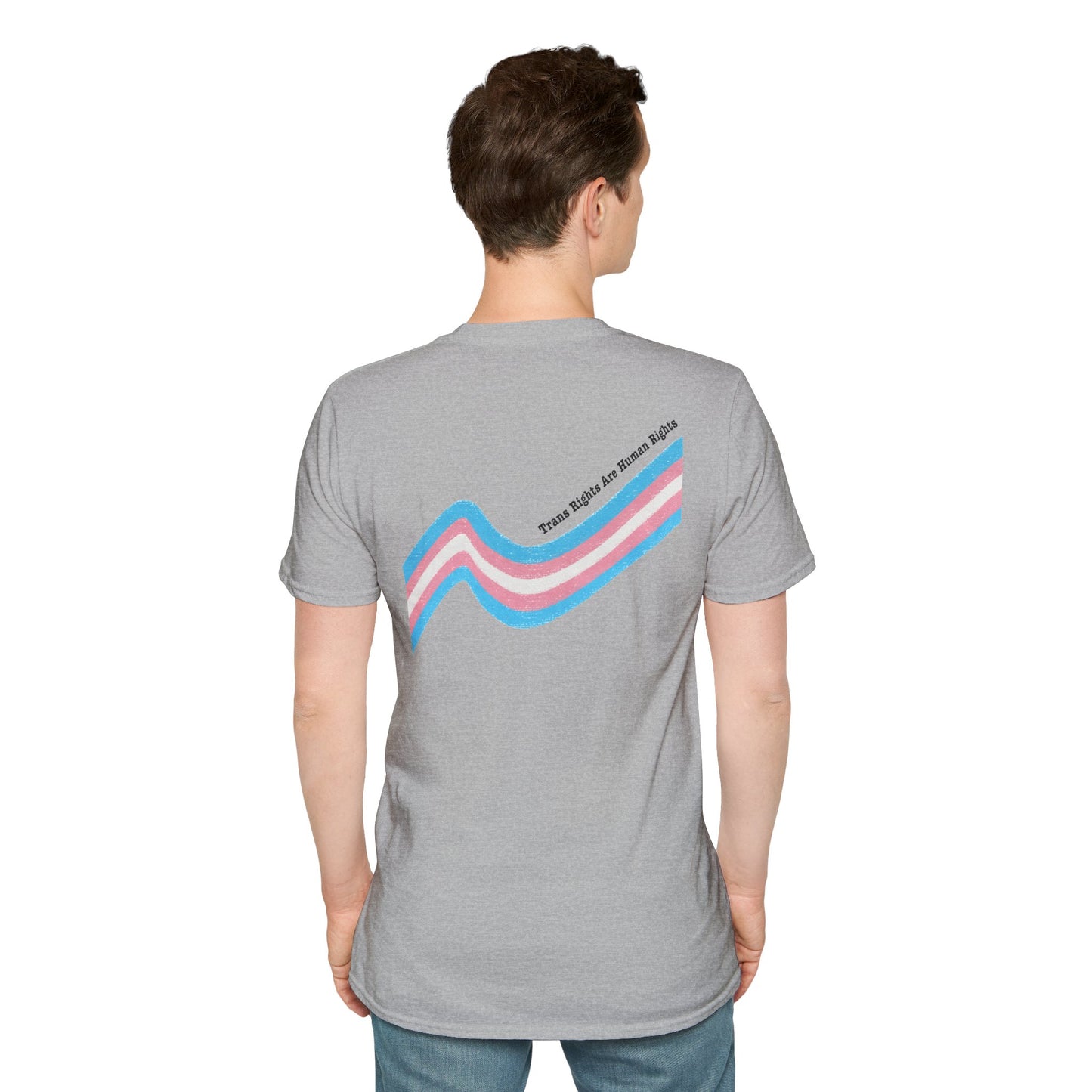 Unisex Softstyle T-Shirt - Trans Rights are Human Rights, Human Rights are Universal, LGBTQ+ Pride, Comfortable Casual Wear