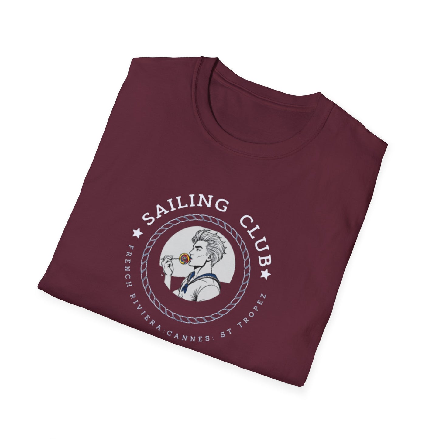 QUEER Sailing Club Unisex Softstyle T-Shirt - Fun Nautical Graphic Tee