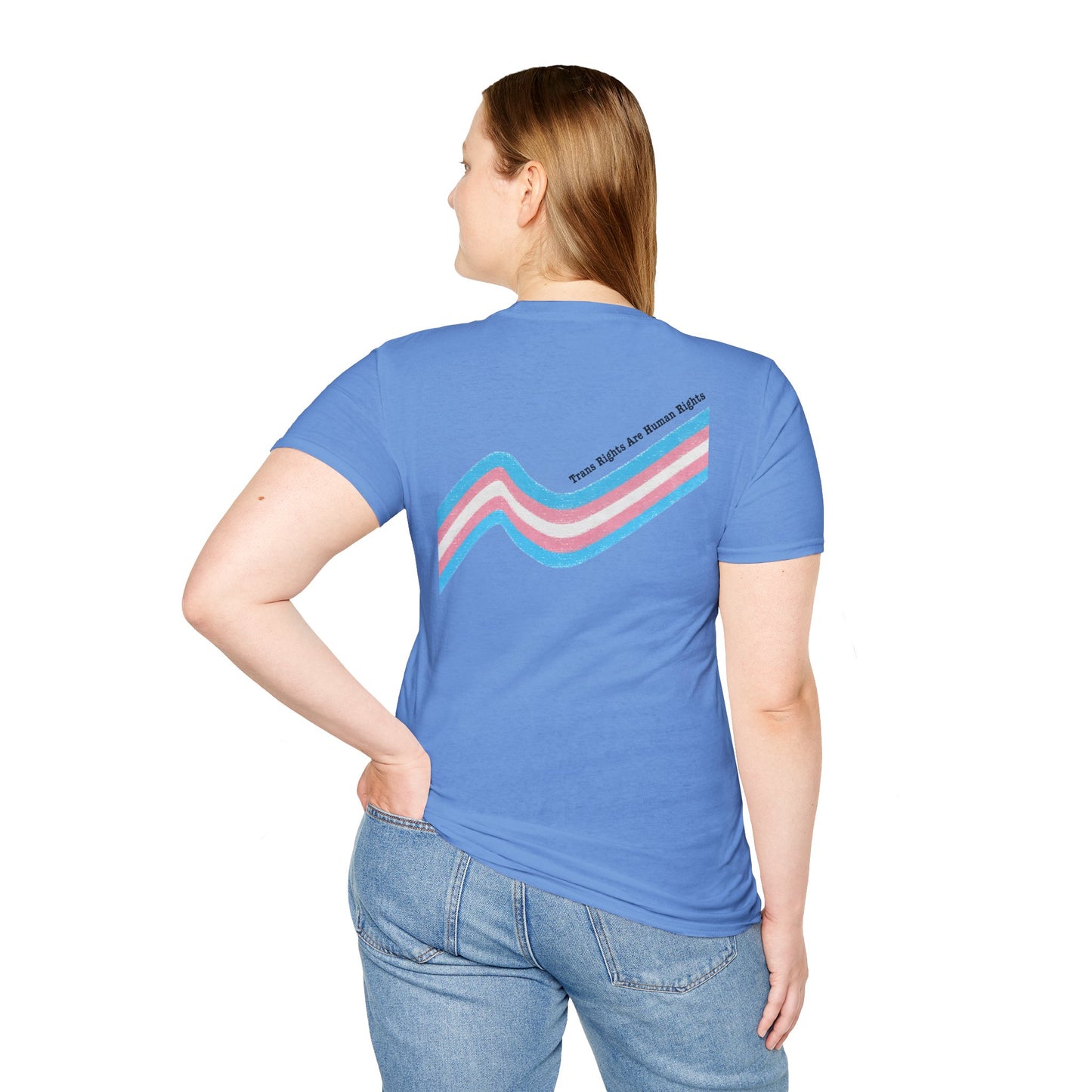 Unisex Softstyle T-Shirt - Trans Rights are Human Rights, Human Rights are Universal, LGBTQ+ Pride, Comfortable Casual Wear