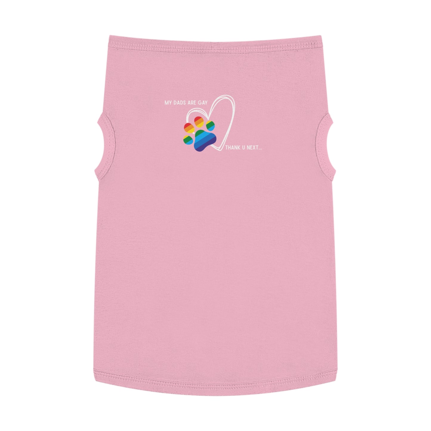 PRIDE Dog Paw Print Pet Tank Top - My Dad's Are Gay - LGBTQ+ Pride Apparel