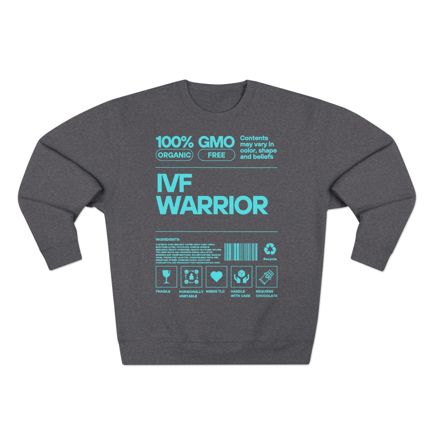 IVF Warrior Crewneck Sweatshirt, Infertility Awareness Jumper, Fertility Support Pullover, TTC Gift Shirt, IVF Survivor Sweater