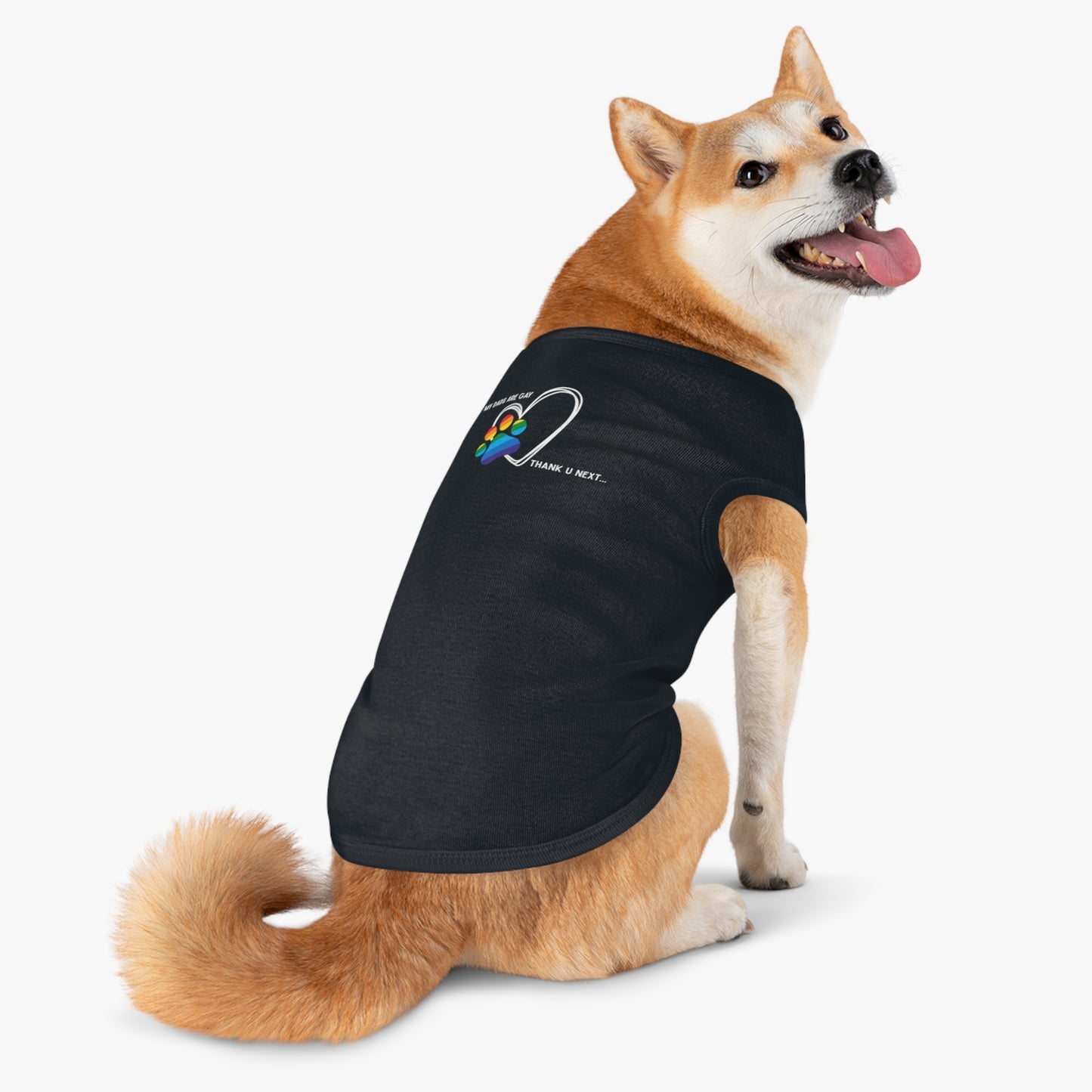 PRIDE Dog Paw Print Pet Tank Top - My Dad's Are Gay - LGBTQ+ Pride Apparel