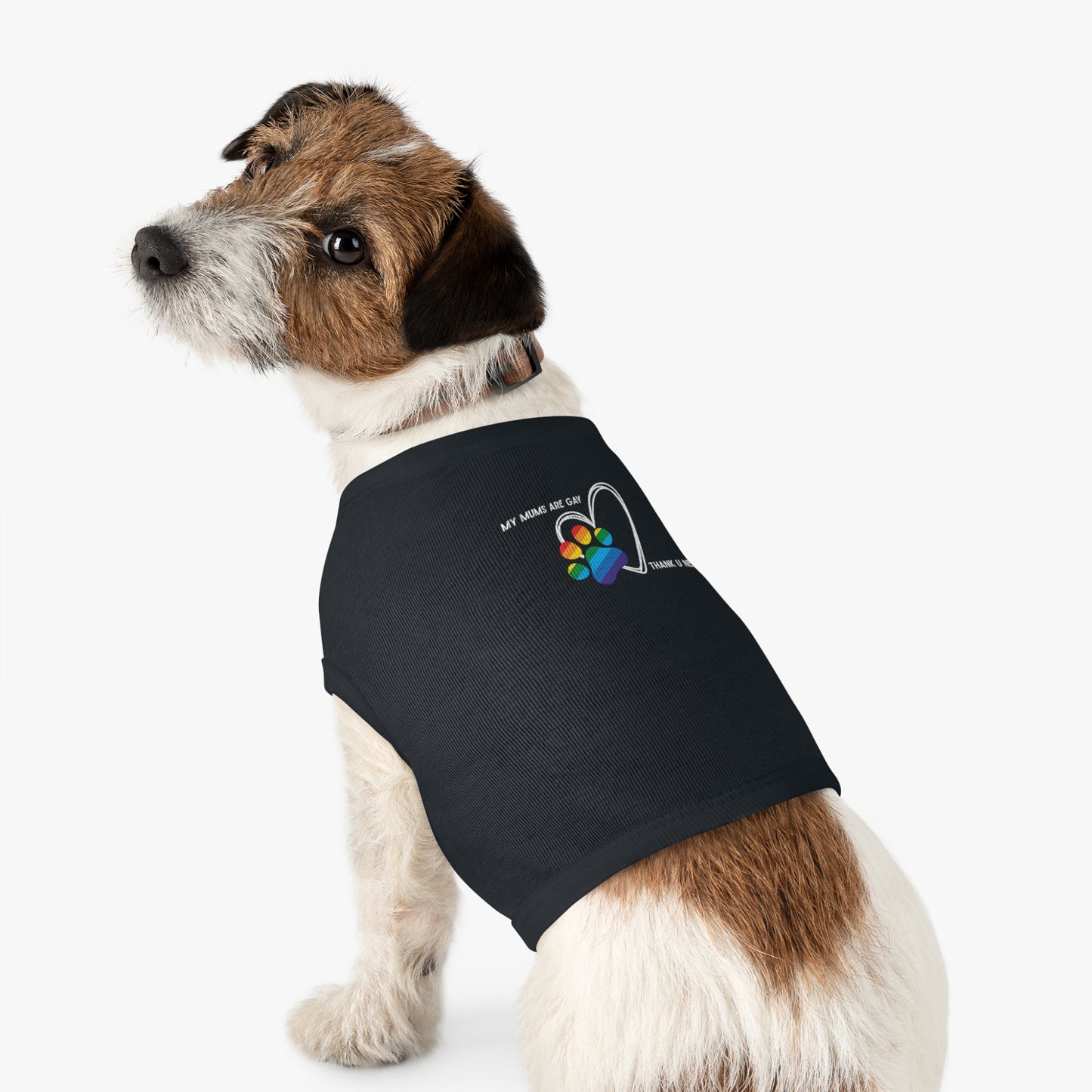 PRIDE Dog Paw Print Pet Tank Top - My Mums Are Gay - LGBTQ+ Pride Apparel