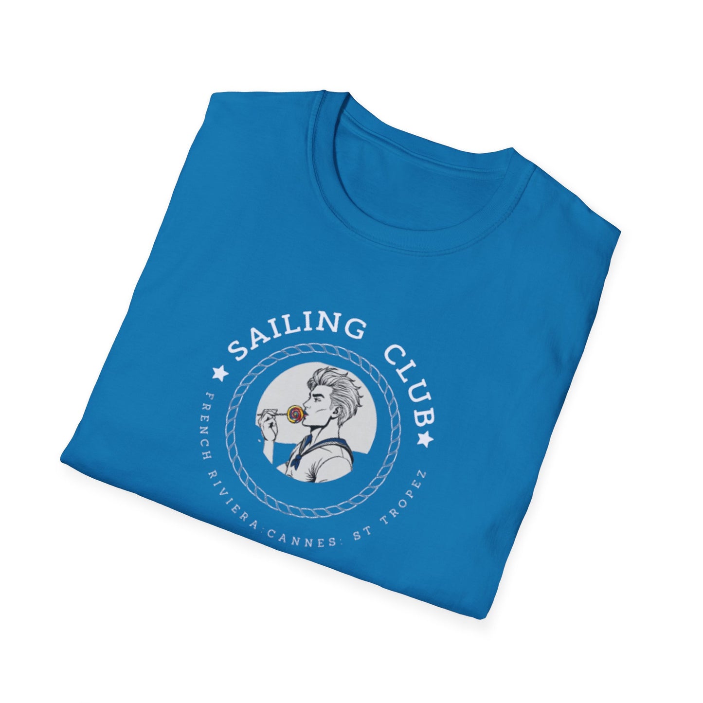 QUEER Sailing Club Unisex Softstyle T-Shirt - Fun Nautical Graphic Tee