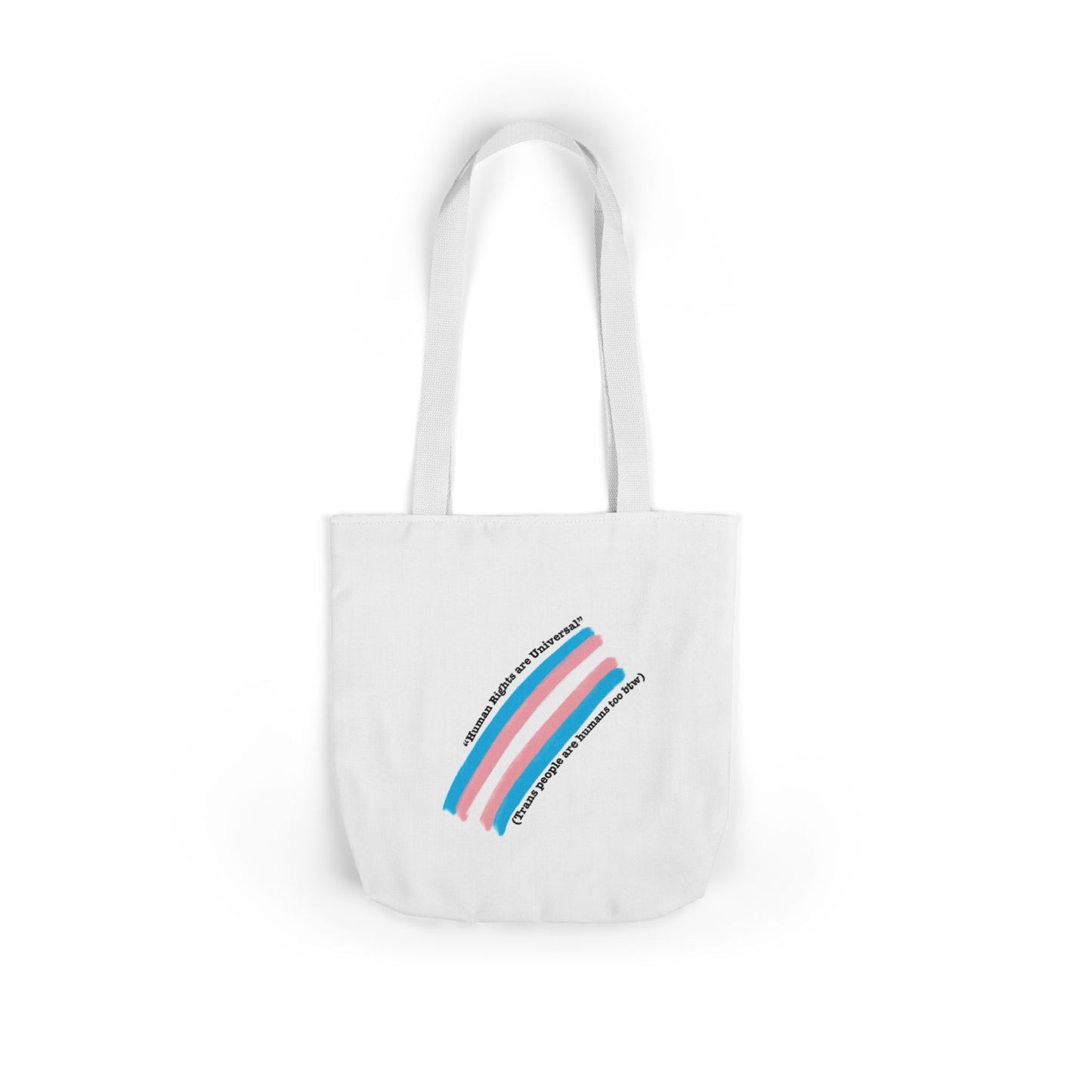 Trans Pride Canvas Tote Bag with 5-Color Straps - Eco-Friendly & Stylish