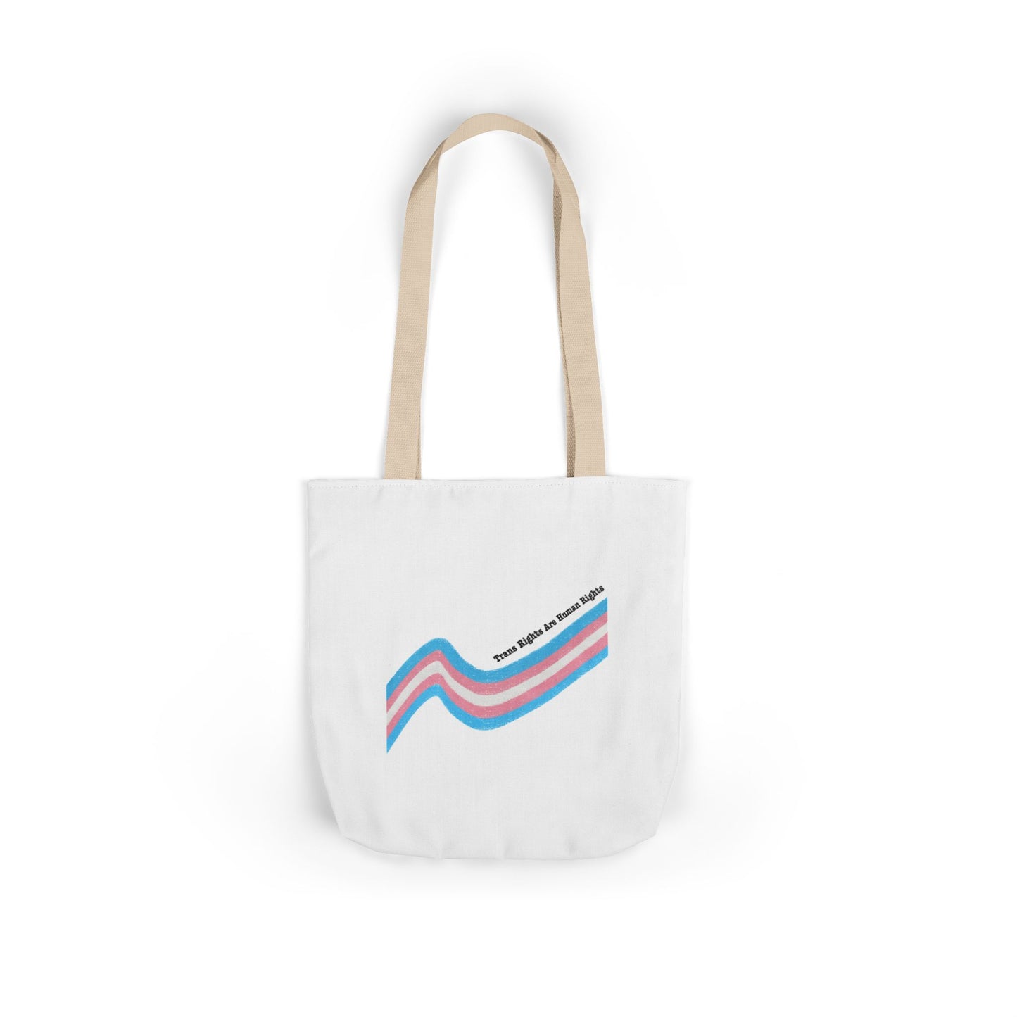 Trans Pride Canvas Tote Bag with 5-Color Straps - Eco-Friendly & Stylish