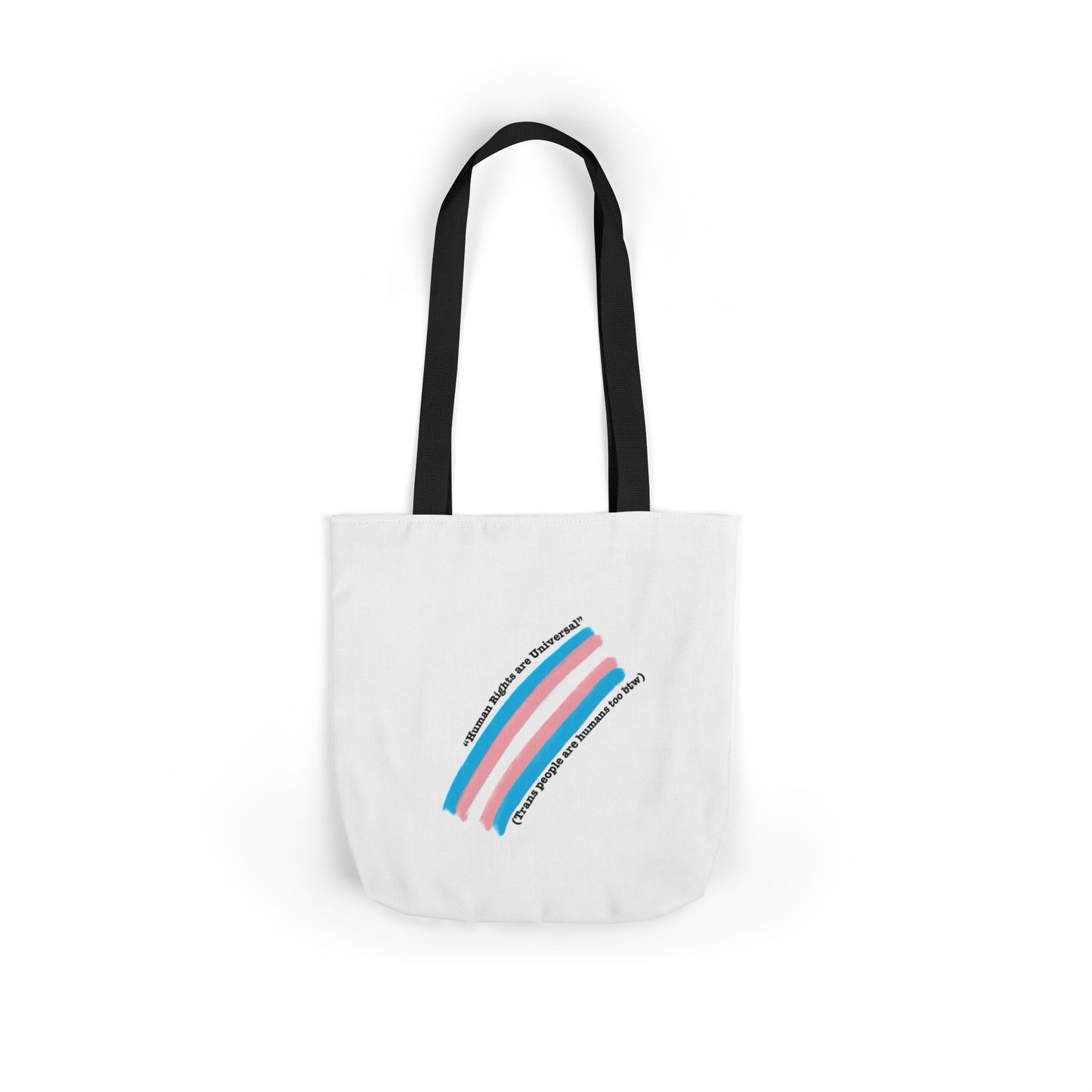 Trans Pride Canvas Tote Bag with 5-Color Straps - Eco-Friendly & Stylish