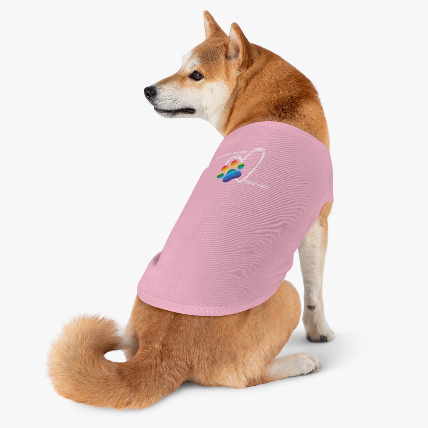 PRIDE Dog Paw Print Pet Tank Top - My Mums Are Gay - LGBTQ+ Pride Apparel