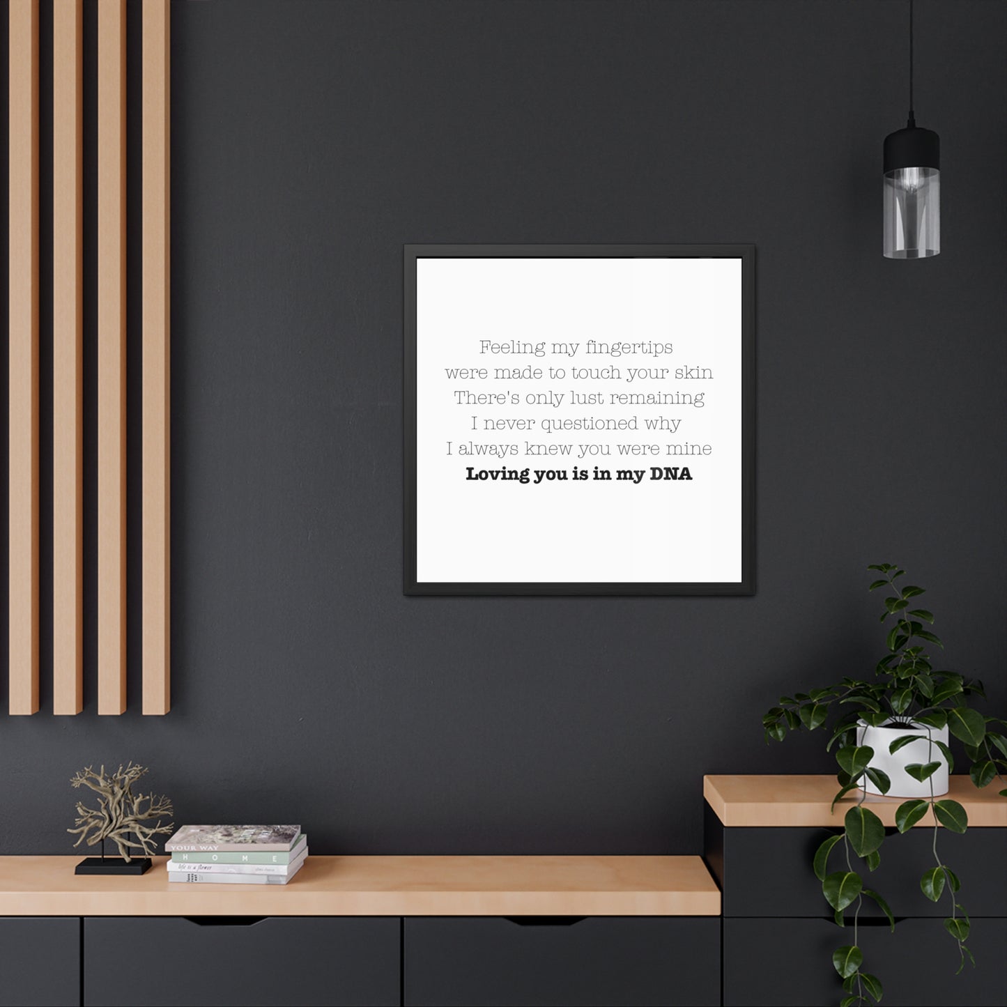 Loving you is in my DNA Framed Poster - Whimsical Art for Queens, Confident