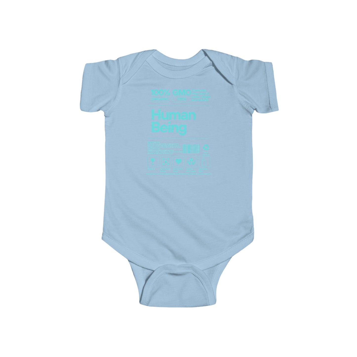 Funny Human Being Logo Infant Bodysuit, Baby Grow Gift, Cute Newborn Romper, Infant One-Piece Outfit, Toddler Jumpsuit, Gender Neutral Baby