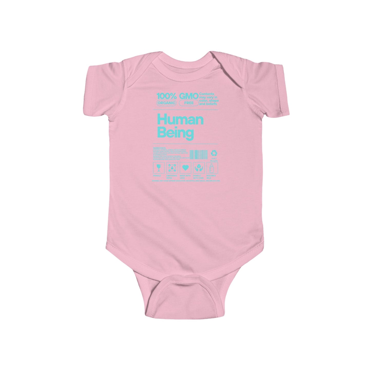 Funny Human Being Logo Infant Bodysuit, Baby Grow Gift, Cute Newborn Romper, Infant One-Piece Outfit, Toddler Jumpsuit, Gender Neutral Baby