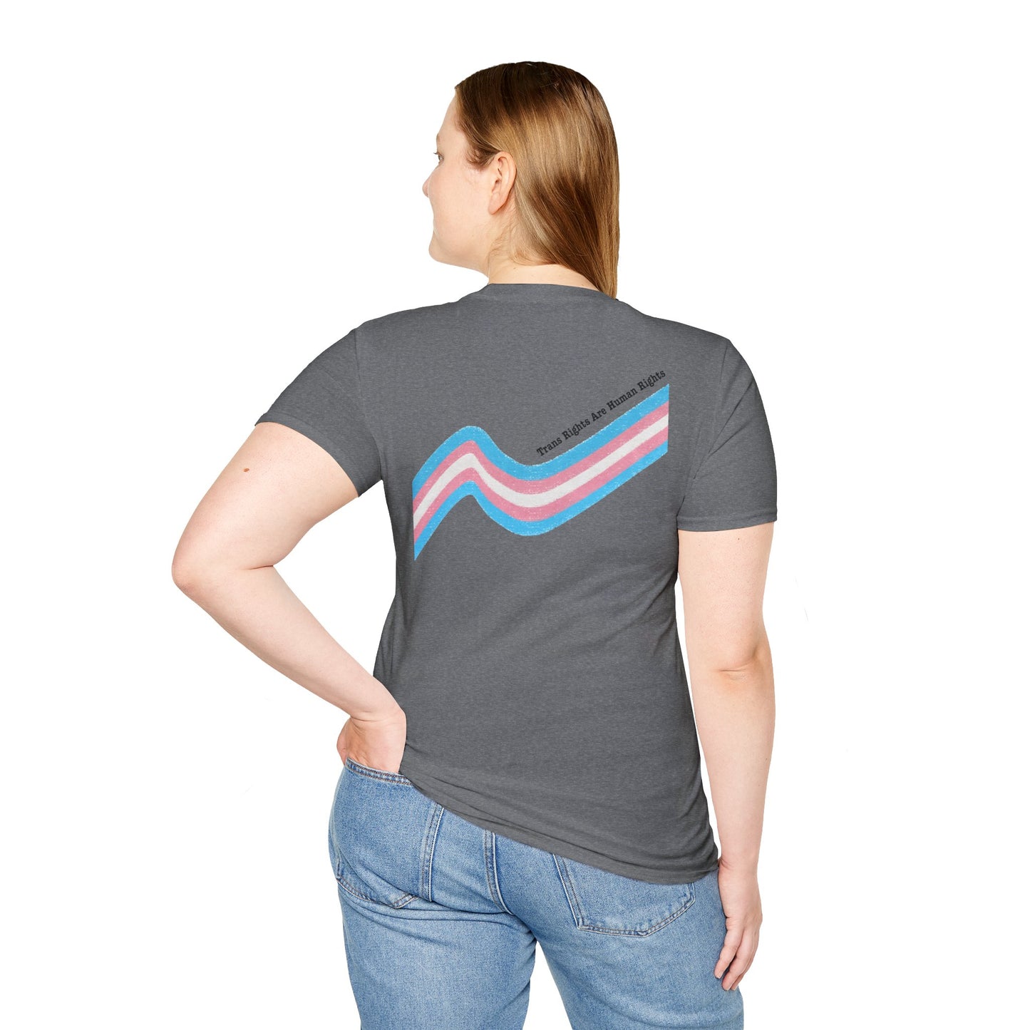 Unisex Softstyle T-Shirt - Trans Rights are Human Rights, Human Rights are Universal, LGBTQ+ Pride, Comfortable Casual Wear