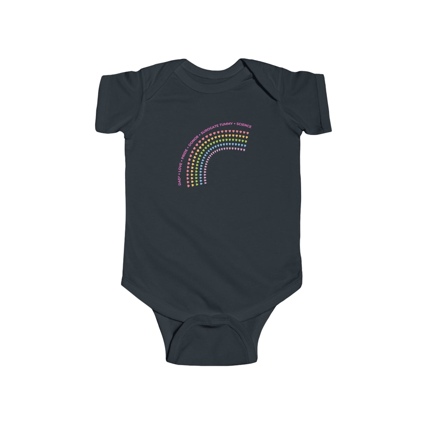 PRIDE Family Two Dads LGBTQ+ Onesie, Baby Shower Gift, Fun Babywear, Adorable Infant Apparel, Perfect for Celebrations
