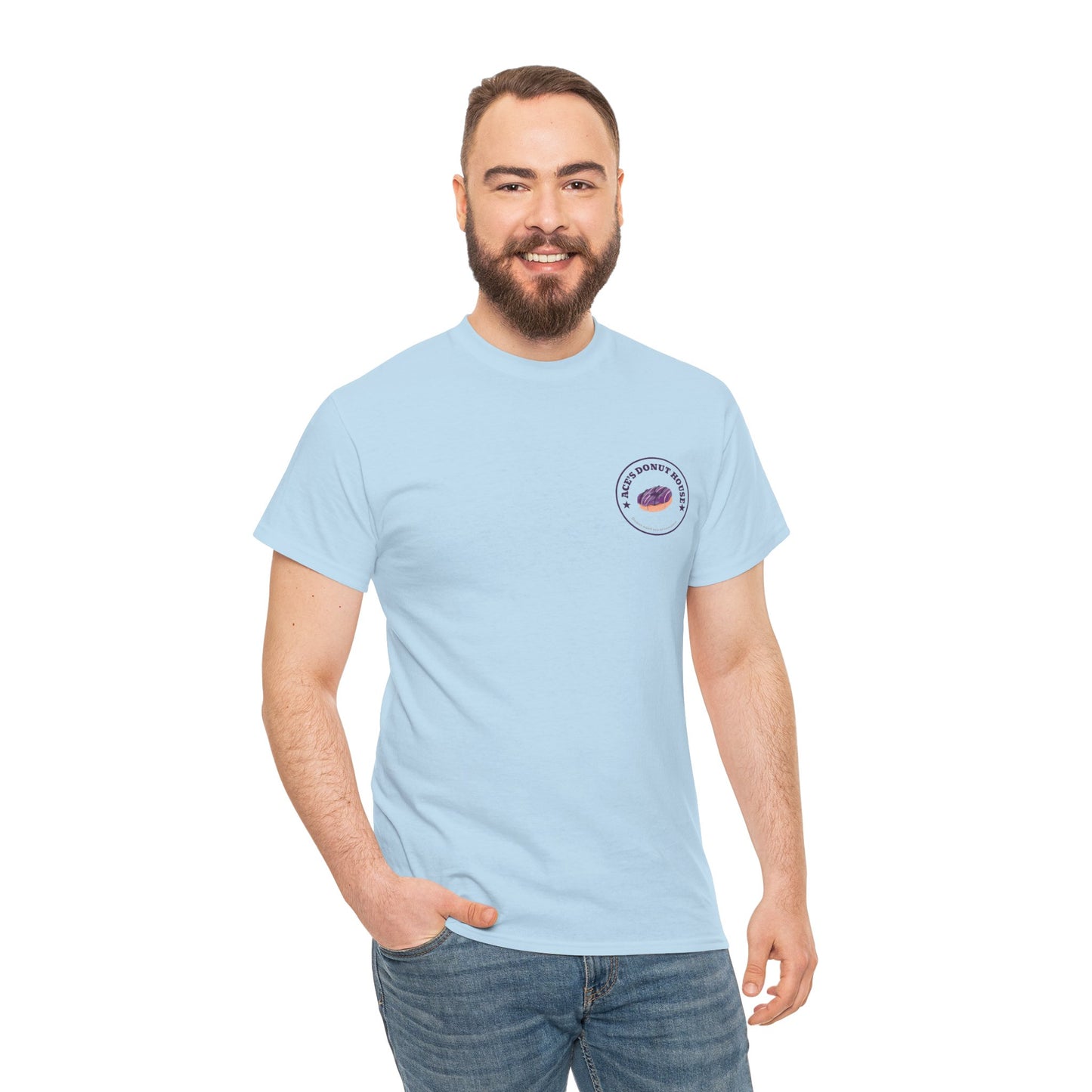Unisex Heavy Cotton Tee - Ace and Aro fun tee "donut need sex or romance" Casual T-Shirt