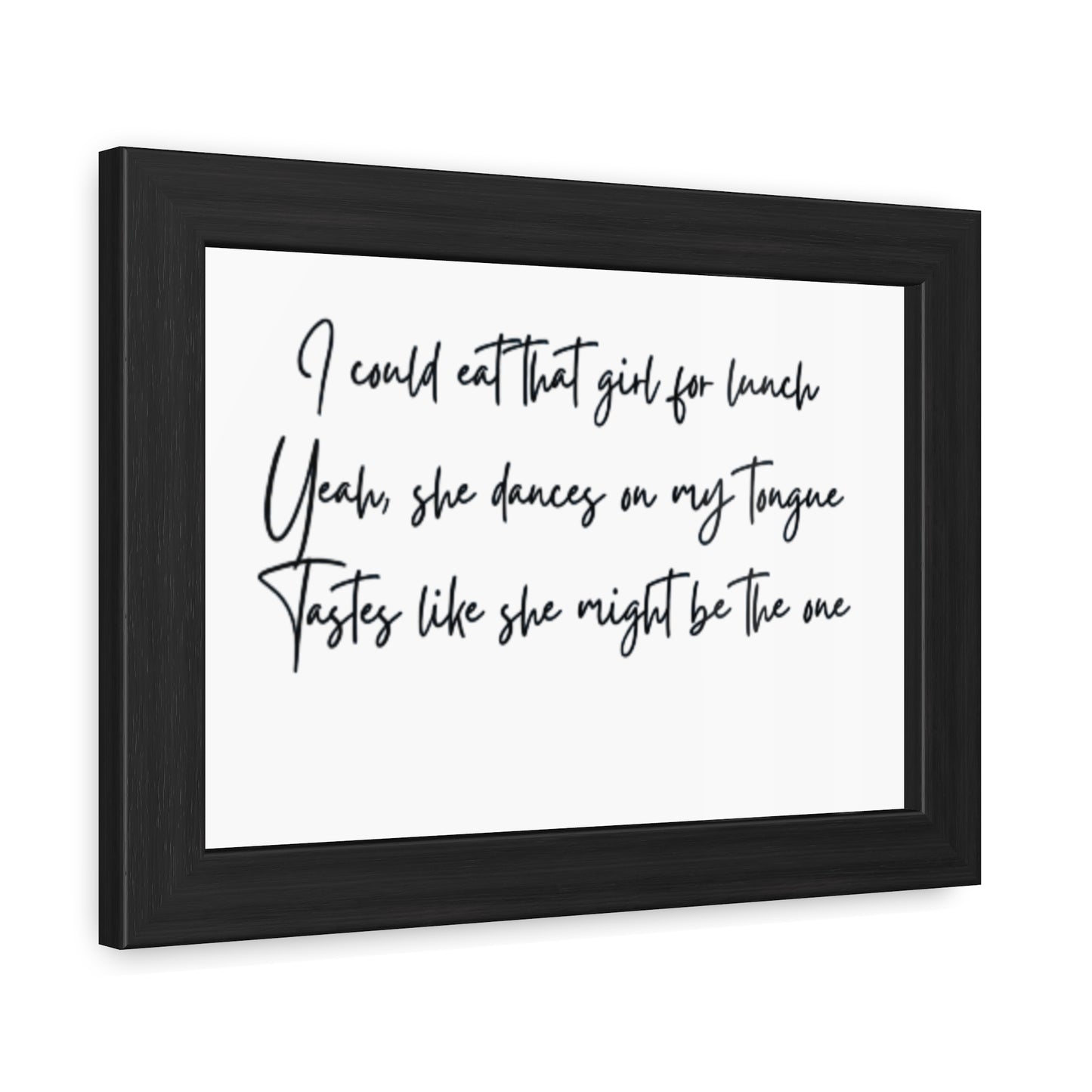 Music Inspired Framed Posters - Art Print with Quote for Home Decor - Eat that girl for lunch