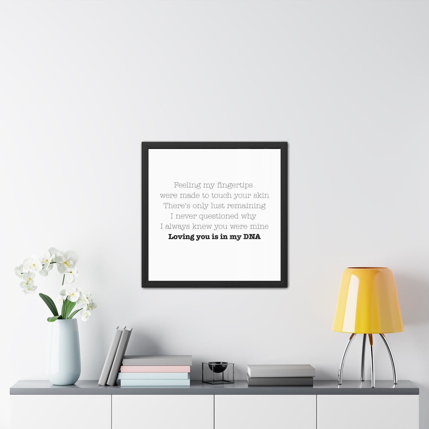 Loving you is in my DNA Framed Poster - Whimsical Art for Queens, Confident