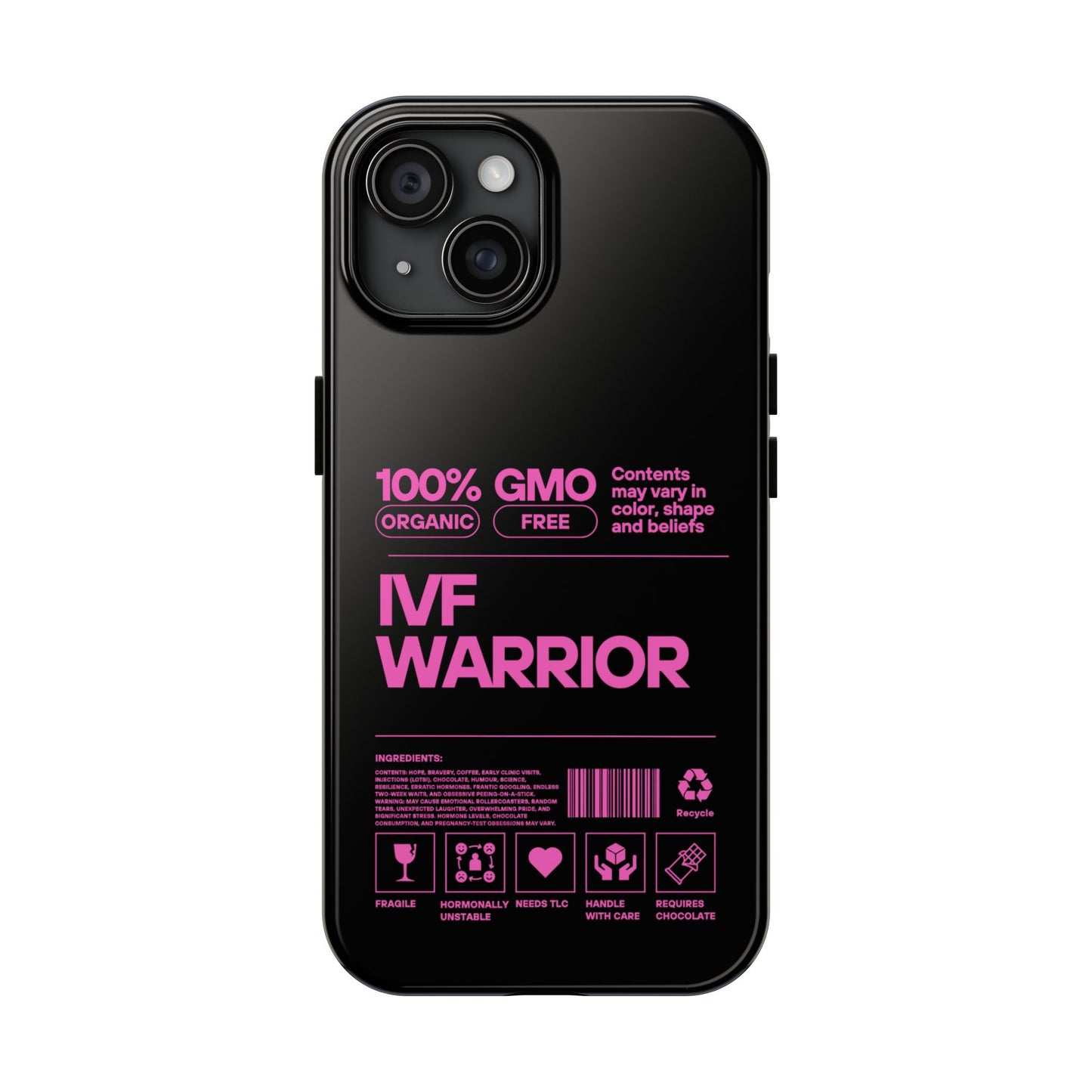 IVF Warrior Tough Phone Case - Empowering Gift for Fertility Journey, IVF Support, Organic Design, Personalized Cases, Motivational Art
