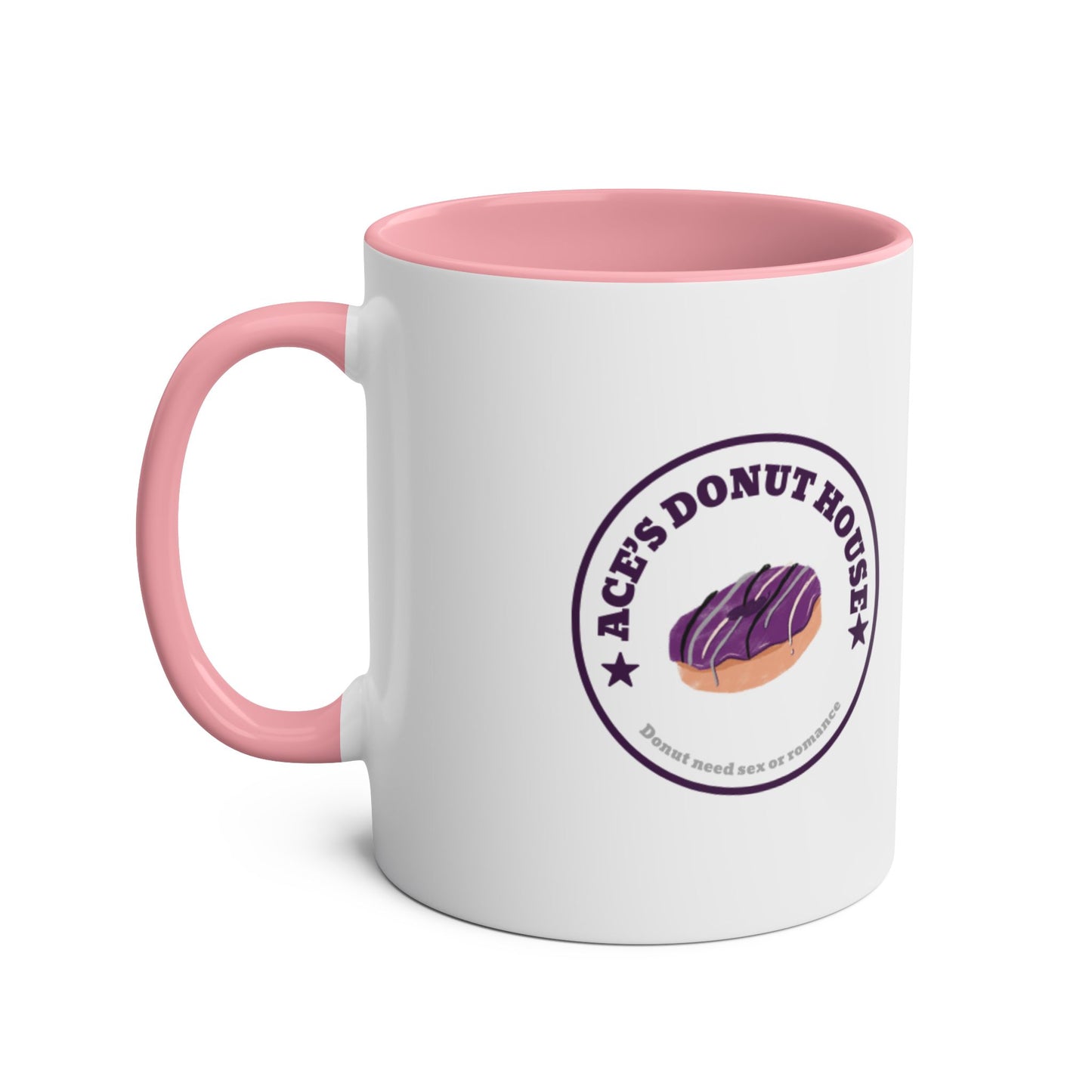 Mug - Asexual Pride Donut Pun Two-Tone Coffee Mug, 11oz