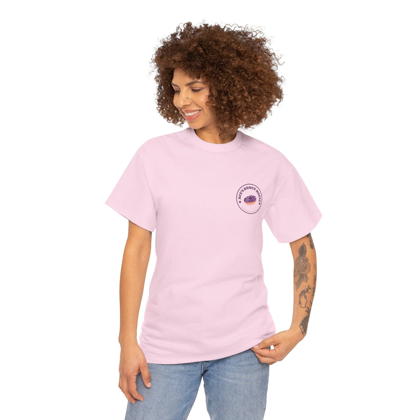 Unisex Heavy Cotton Tee - Ace and Aro fun tee "donut need sex or romance" Casual T-Shirt