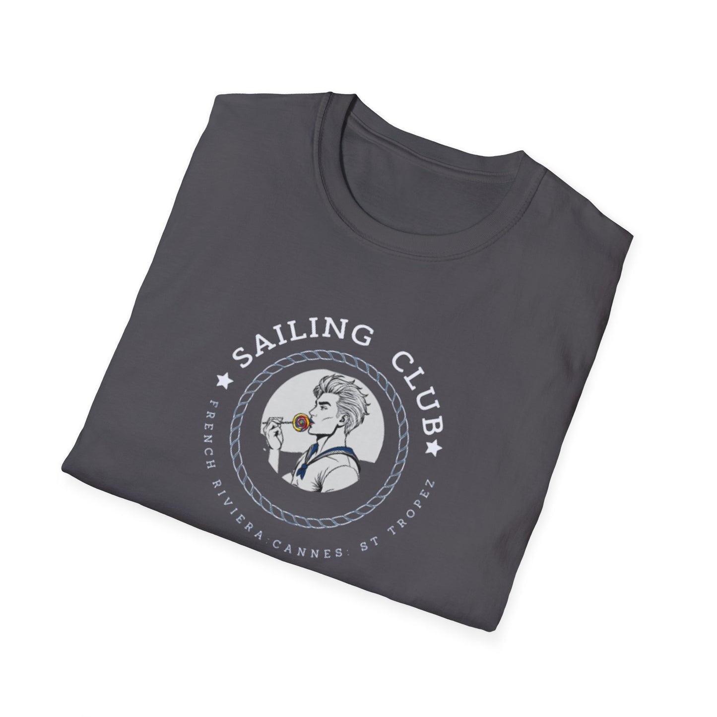 QUEER Sailing Club Unisex Softstyle T-Shirt - Fun Nautical Graphic Tee