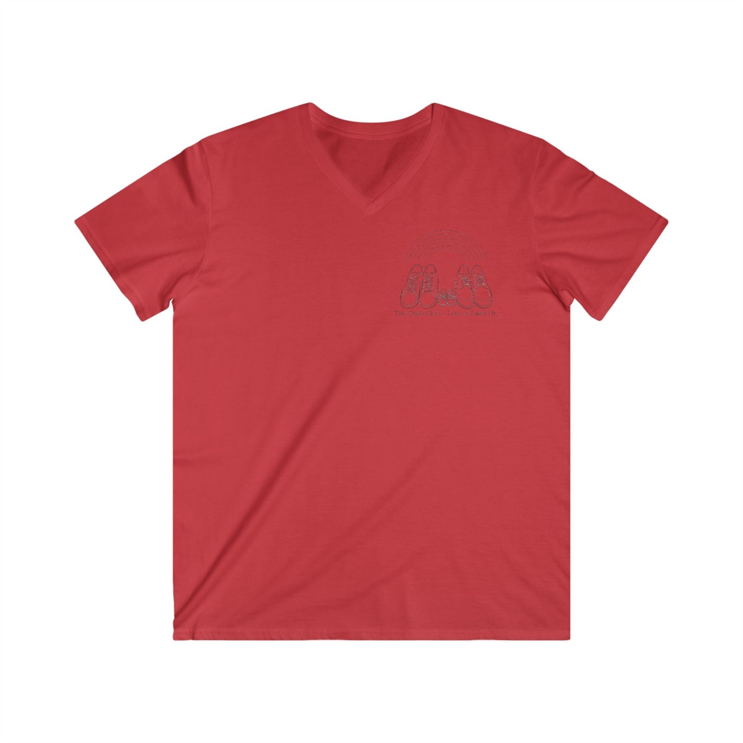 Two dads IVF Graphic Men's Fitted V-Neck Tee, Casual Wear, Pride Apparel, Summer Shirt, Unique Gift, Unisex Style