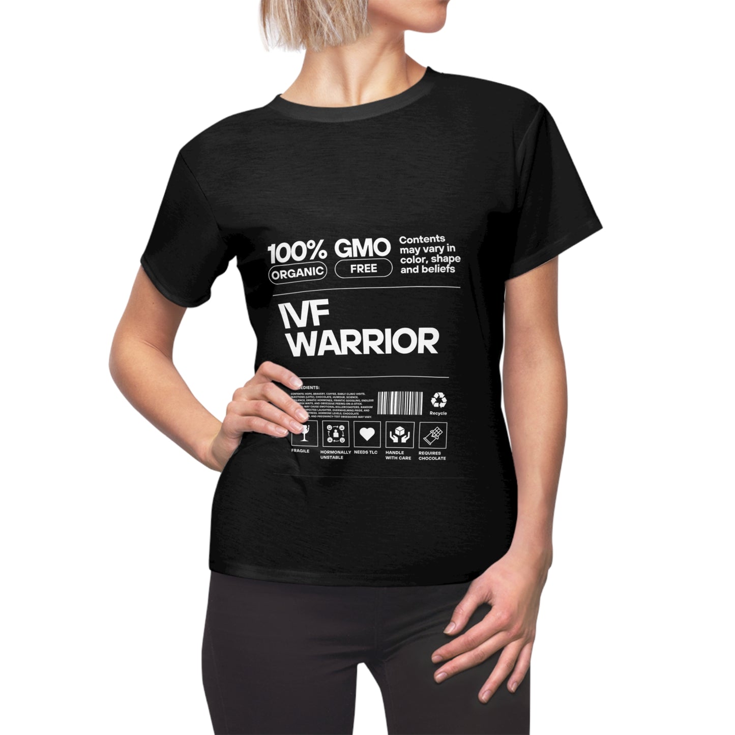 Women's Tee IVF Warrior Apparel, Infertility Awareness T-Shirt, Support Fighting Strong Mom, Fertility Treatment Top, TTC Gift Shirt,