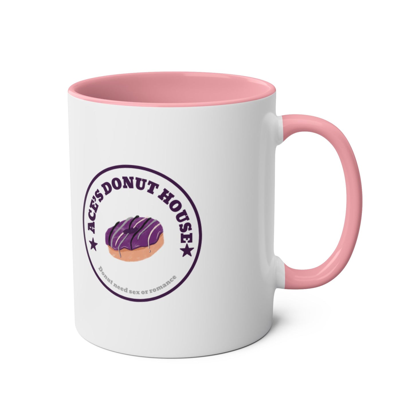 Mug - Asexual Pride Donut Pun Two-Tone Coffee Mug, 11oz