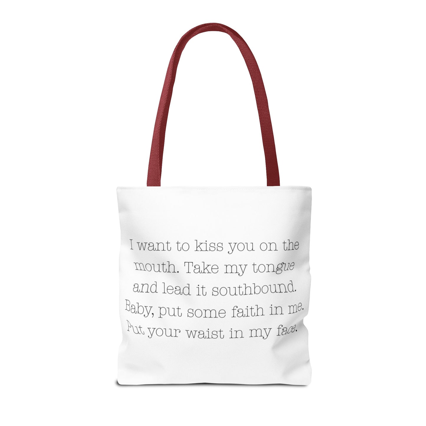 Lesbian Kiss Naughty Lyrics Tote Bag