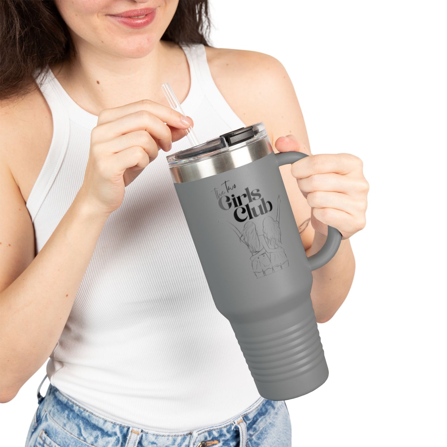Two Girls Club celebrates Lesbian pride and is for girls who like girls unapologetically proud an Insulated Mug, Playful Lyrics for Lesbians