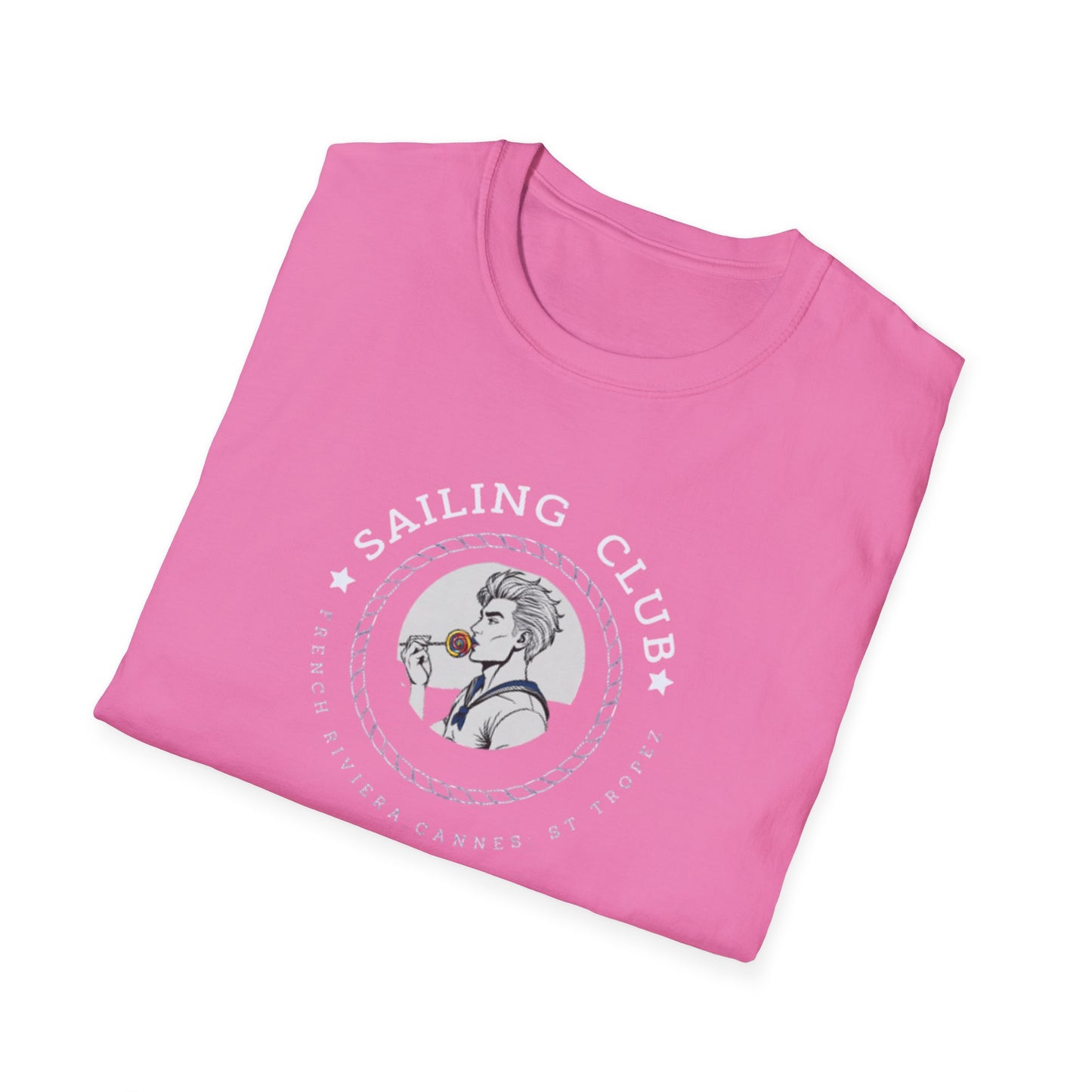 QUEER Sailing Club Unisex Softstyle T-Shirt - Fun Nautical Graphic Tee