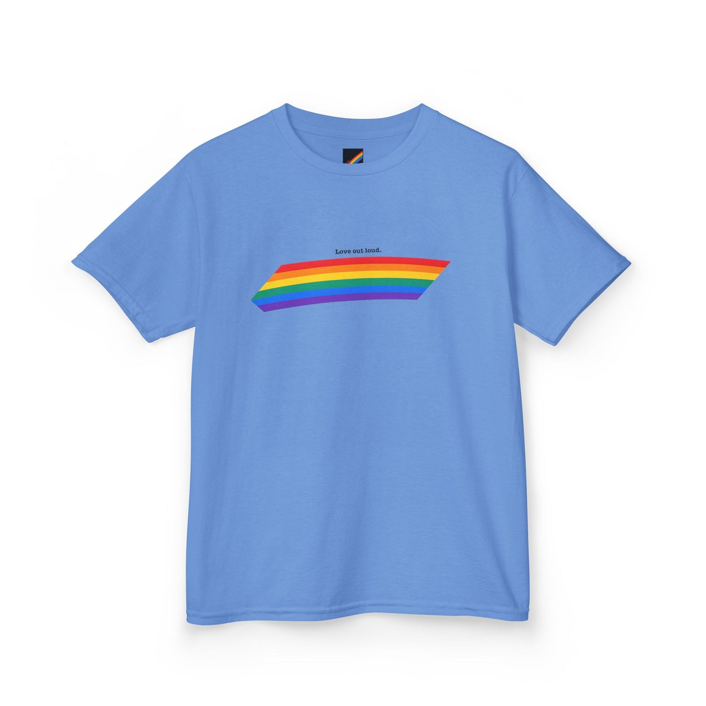 Kids Rainbow Graphic Tee - "Love out Loud" Design pride
