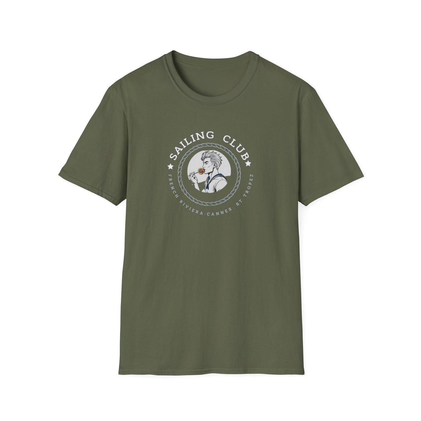 QUEER Sailing Club Unisex Softstyle T-Shirt - Fun Nautical Graphic Tee