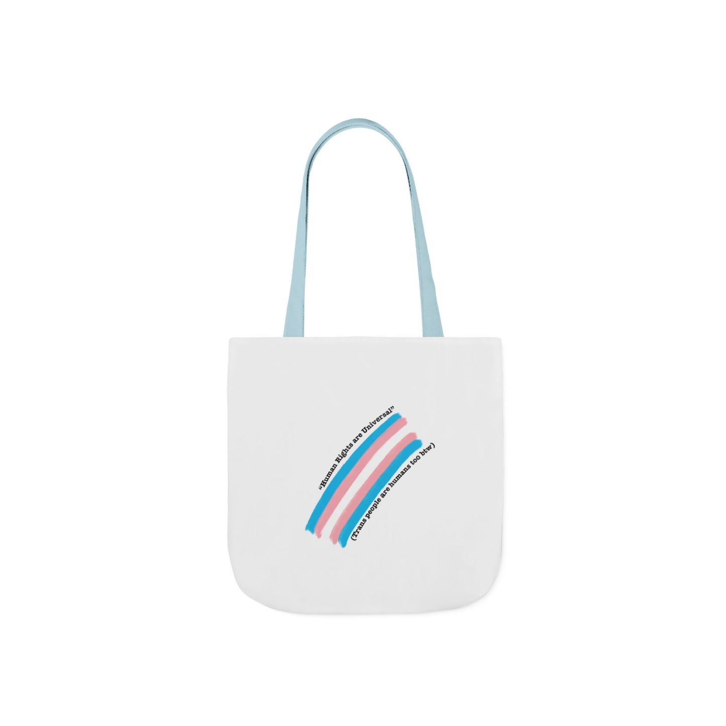 Trans Pride Canvas Tote Bag with 5-Color Straps - Eco-Friendly & Stylish
