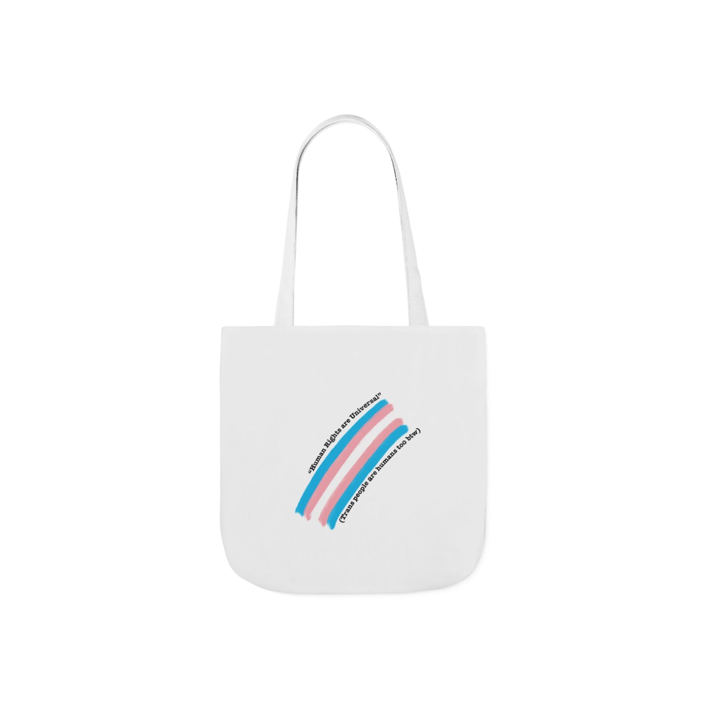 Trans Pride Canvas Tote Bag with 5-Color Straps - Eco-Friendly & Stylish