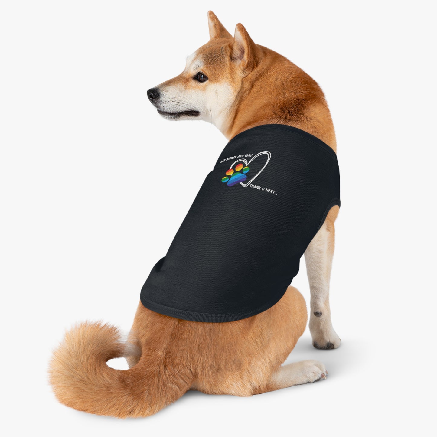 PRIDE Dog Paw Print Pet Tank Top - My Mums Are Gay - LGBTQ+ Pride Apparel