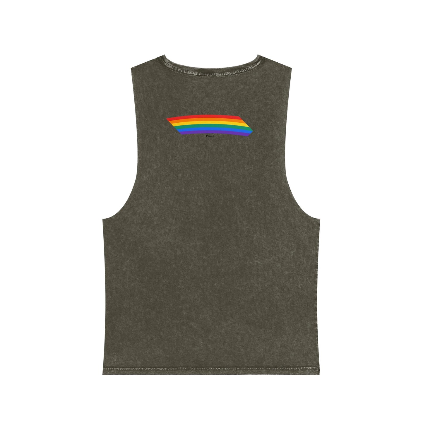 Unisex Stonewash Rainbow Pride Tank Top - Pride Apparel, Summer Essential
