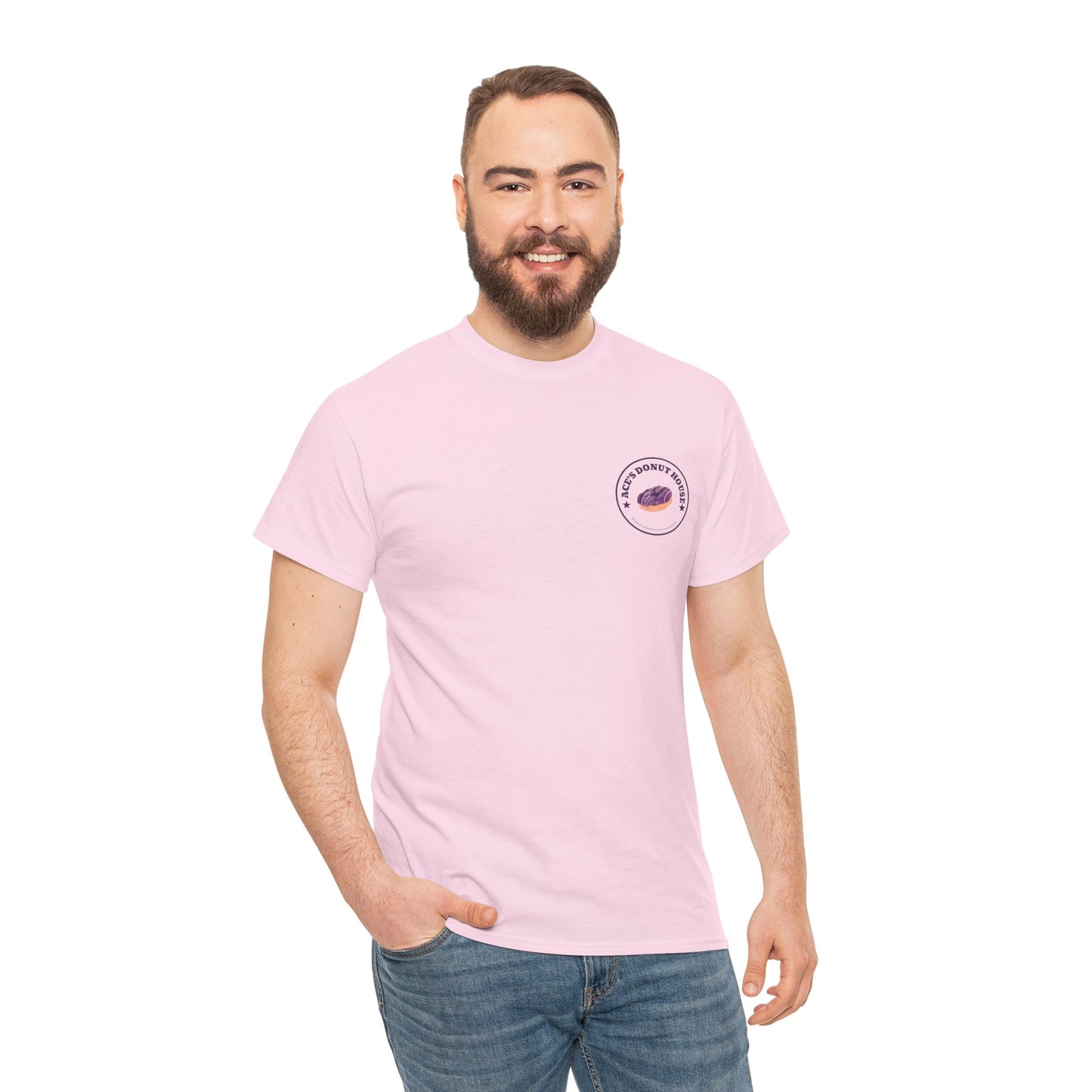 Unisex Heavy Cotton Tee - Ace and Aro fun tee "donut need sex or romance" Casual T-Shirt
