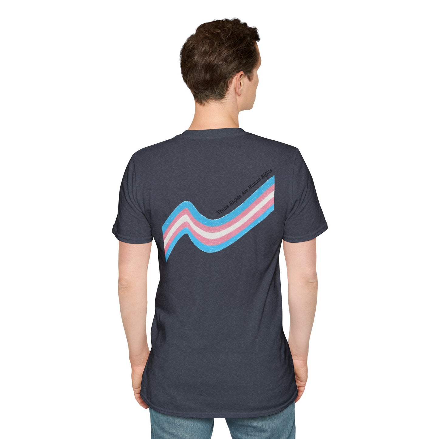 Unisex Softstyle T-Shirt - Trans Rights are Human Rights, Human Rights are Universal, LGBTQ+ Pride, Comfortable Casual Wear