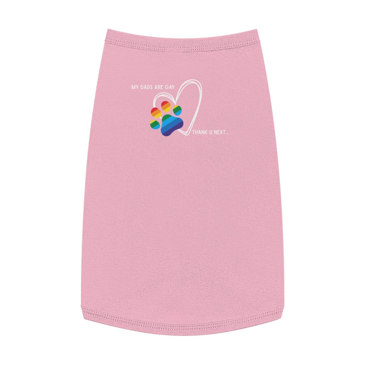 PRIDE Dog Paw Print Pet Tank Top - My Dad's Are Gay - LGBTQ+ Pride Apparel