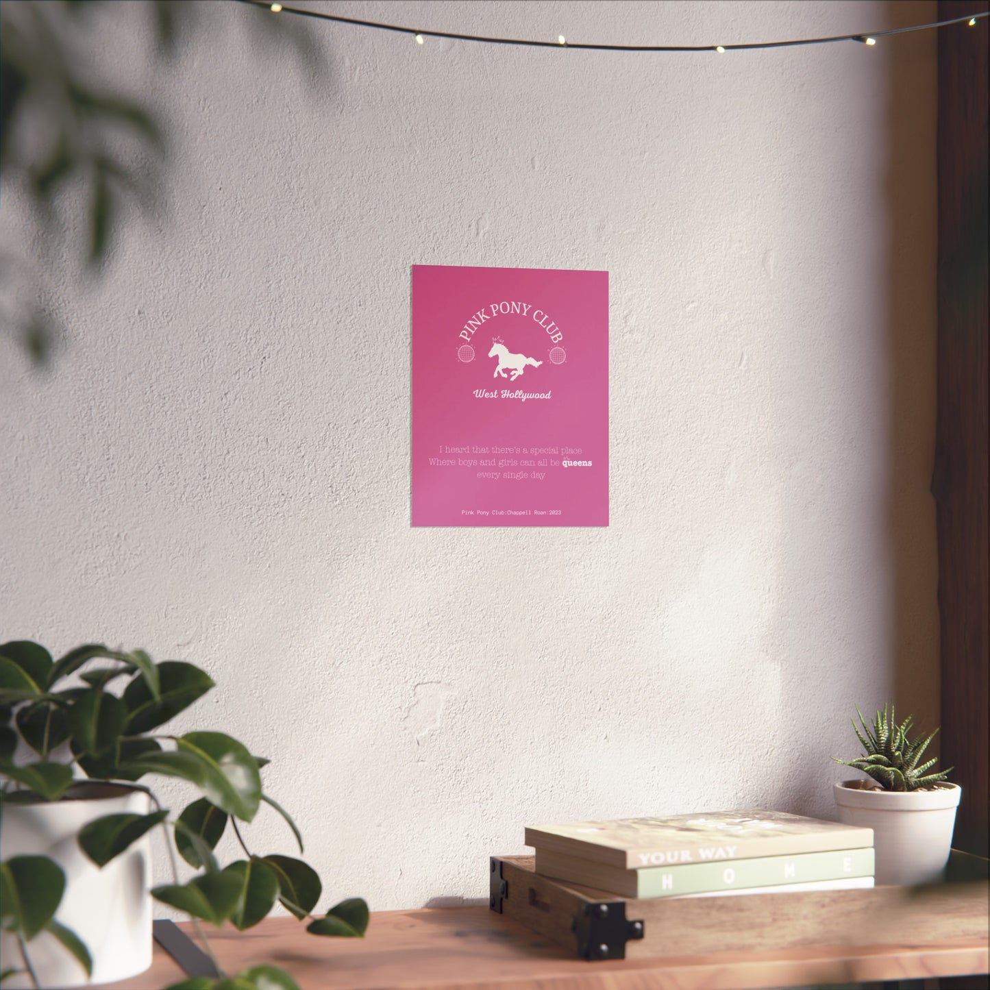 Pink Pony Club Fine Art Poster - Whimsical Wall Decor for Queer Spaces