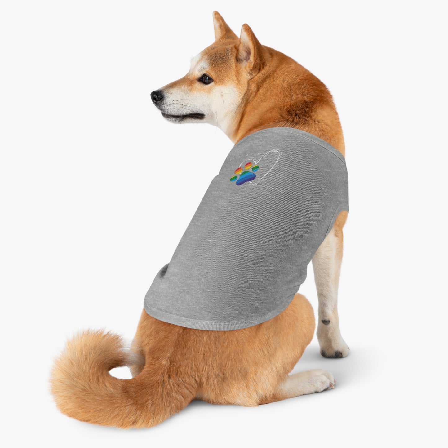 PRIDE Dog Paw Print Pet Tank Top - My Dad's Are Gay - LGBTQ+ Pride Apparel