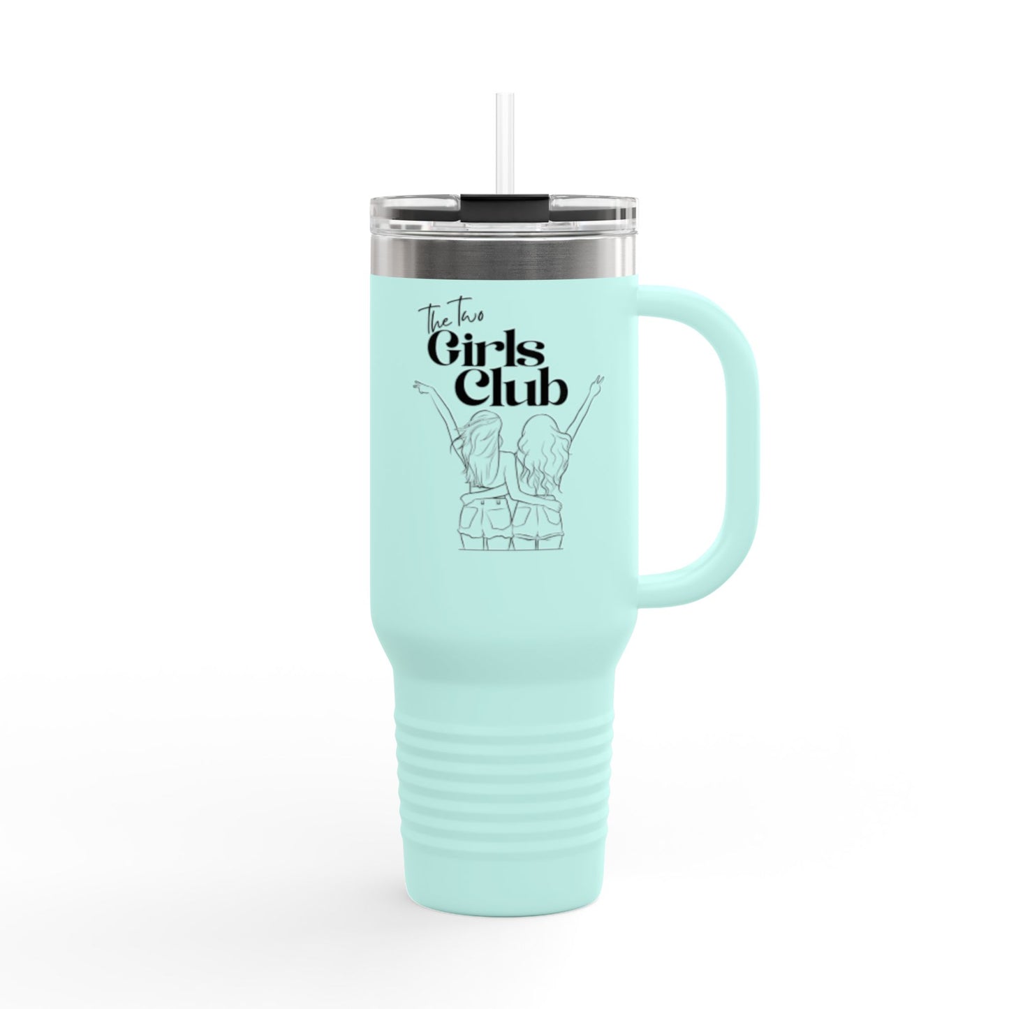 Two Girls Club celebrates Lesbian pride and is for girls who like girls unapologetically proud an Insulated Mug, Playful Lyrics for Lesbians