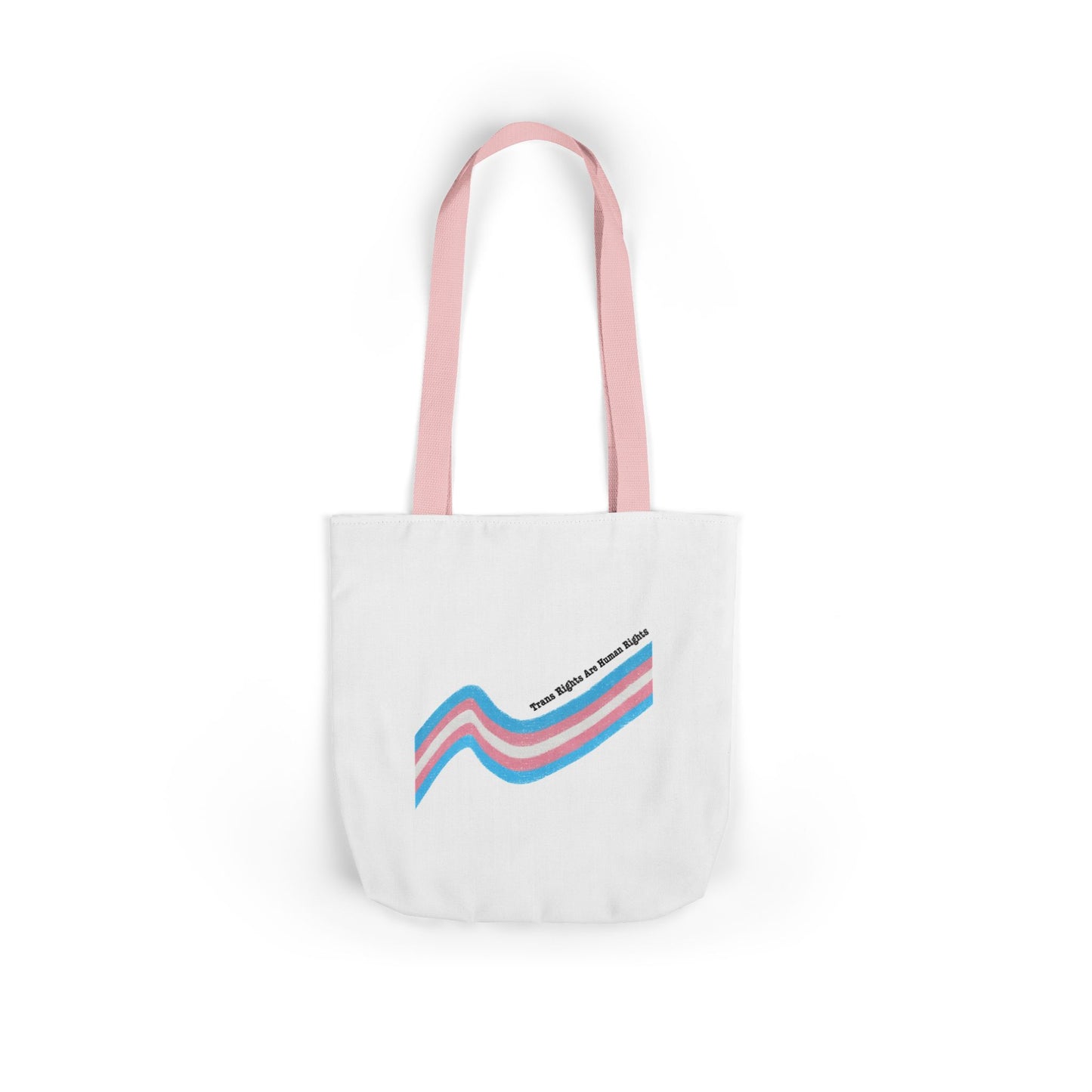 Trans Pride Canvas Tote Bag with 5-Color Straps - Eco-Friendly & Stylish