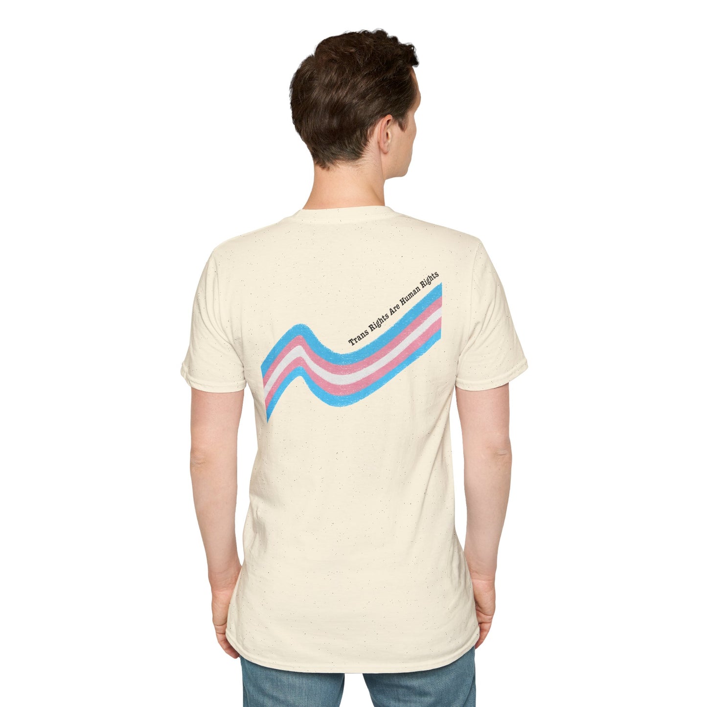 Unisex Softstyle T-Shirt - Trans Rights are Human Rights, Human Rights are Universal, LGBTQ+ Pride, Comfortable Casual Wear